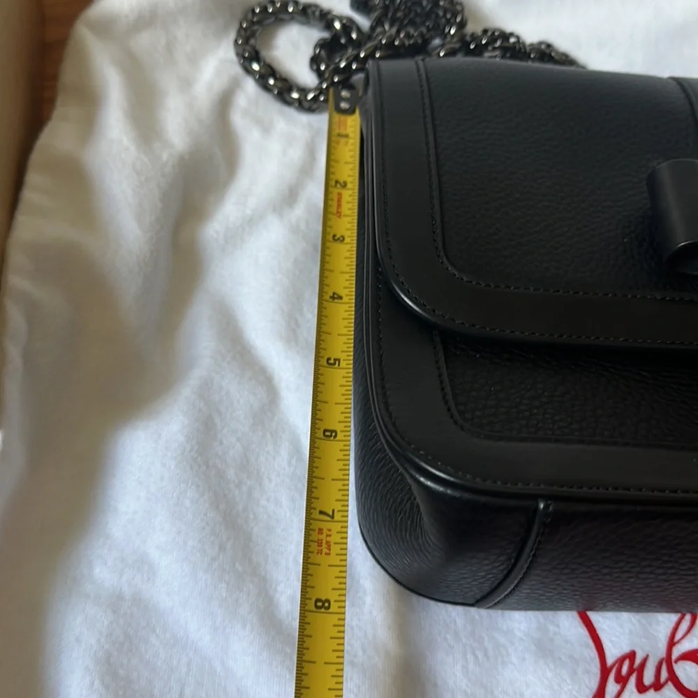 Christian Louboutin Sweet Charity Gaia Calf Leather Shoulder Bag in Black - Picture 4 of 12